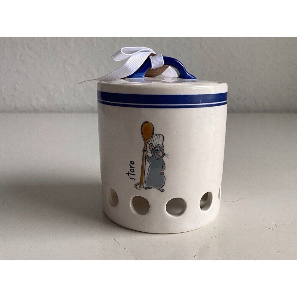 Rae Dunn Disney Pixar Ratatouille Ceramic Canister Cellar Store With Holes NEW